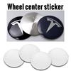 ELSUM1 4pcs Aluminum 56mm Car Emblem Wheel Center Hub Cap Stickers For Model 3 Y S X Personalized Coil Auto Valve Accessories