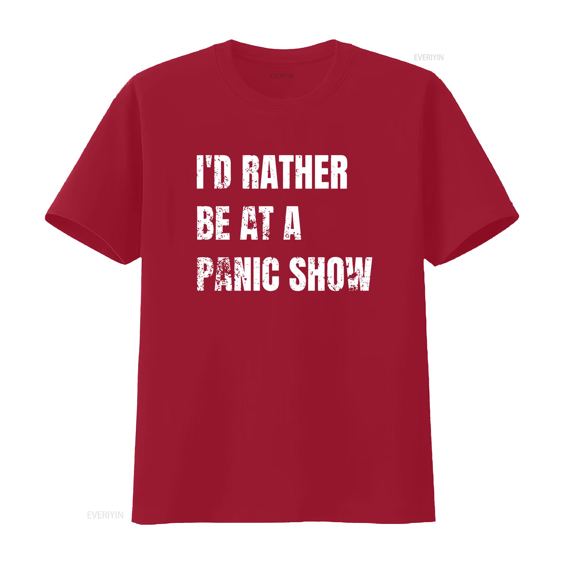 

Widespread Panic Id Rather Be At A Show T Shirt vintage Washed Top For Everyday Wear Comfortable streetwear homme Versatile S