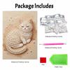 Pearl cat painting kit DIY handmade home decoration painting