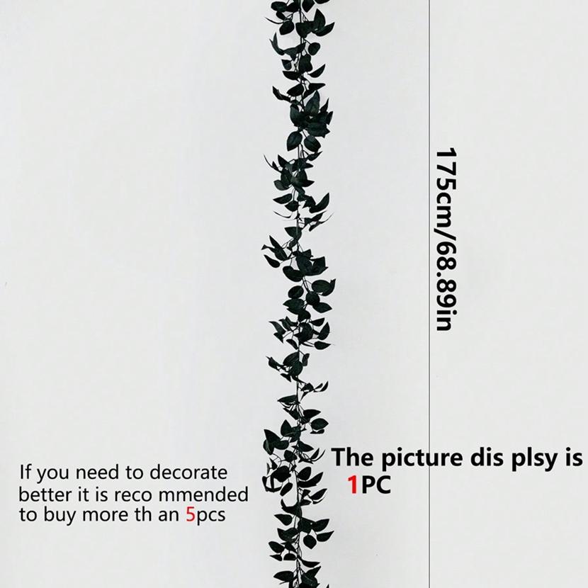 Künstliche Pflanzen Blätter Ranke Rattan Halloween Weihnachten Hochzeit Heimdeko Außen Garten Hof Treppengeländer DIY Zubehör