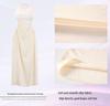 Guiruo Ice Silk Backless Nightdress – Sexy Halterneck Solid Color Pajamas for Spring and Summer (Q2750)