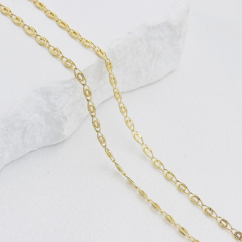 14K Gold-Filled O-Chain Flat Meander Necklace Bracelet DIY Jewelry Accessories