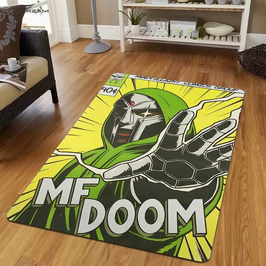 

Трендовий килим Mf Doom Репер Madvillian Хіп-хоп Музика Протиковзкі килими для вітальні Спальні Дивана Килим для підлоги в спальні 80x120cm