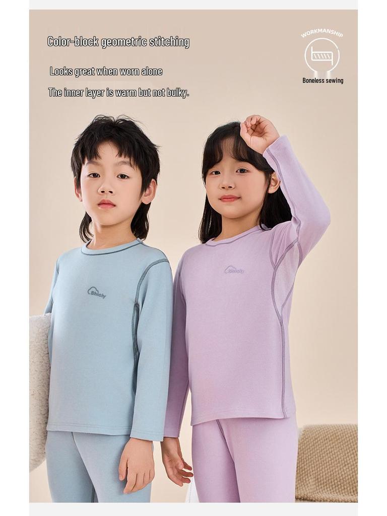 Atmungsaktives antibakterielles Kaschmir-Unterwäscheset für Kinder für den Herbst