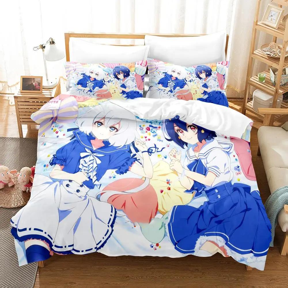 Comforter Anime Zombie Land Saga Bedding Set Bed Set Comforter King Queen Size Boys Adult Bedding Set