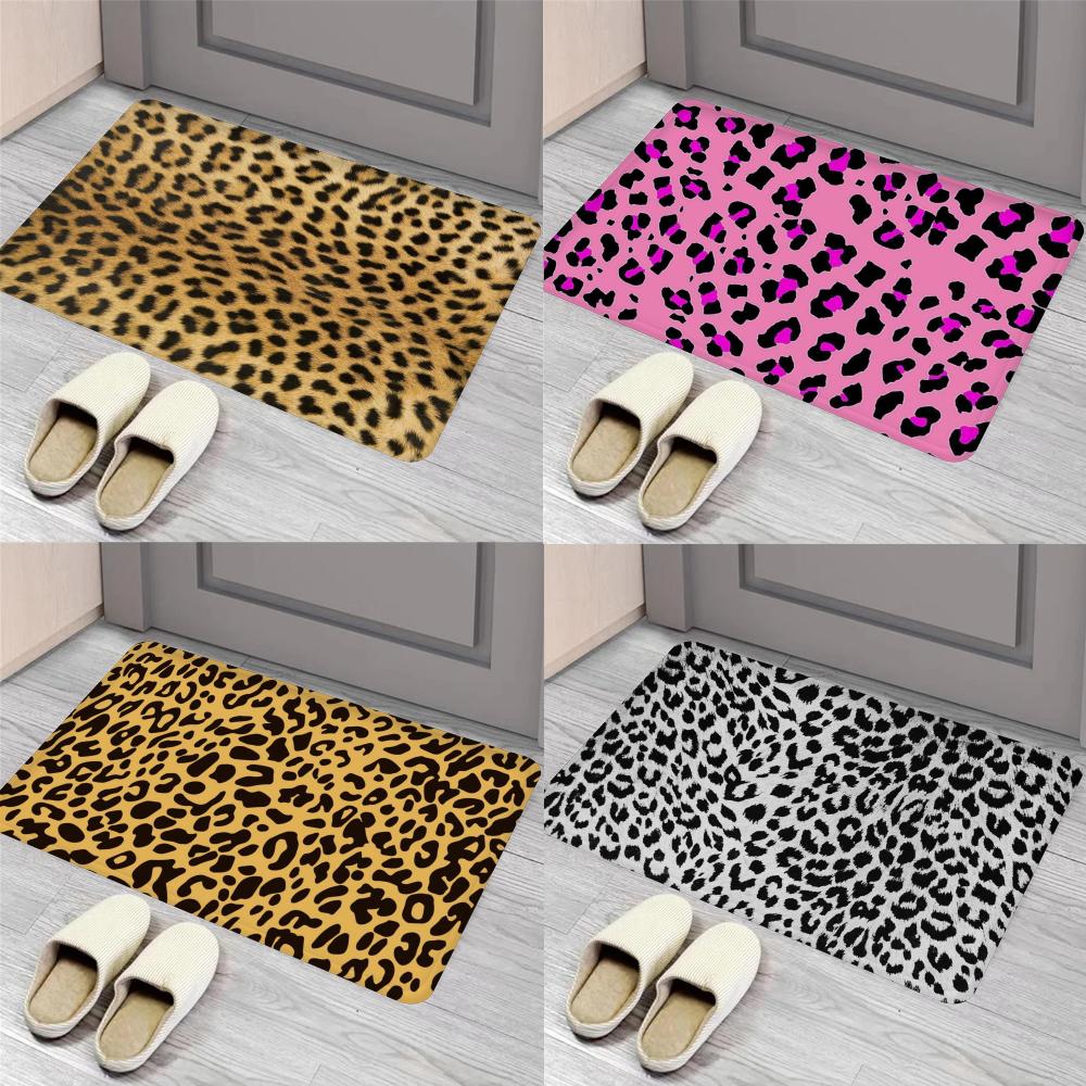 Leopard Cow Print Floor Mat Entrance Door Mat Nordic Style Home Doormat Bathroom-Toilet Mats Bedroom Hotel Decor Mat