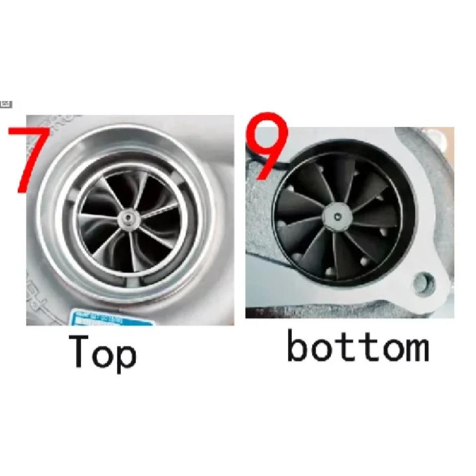 Modified High-Performance Turbo F55V F55 RHF55V Performance Upgrade Turbocharger 7 Billet Blades With 4JJ1 2KD Engine