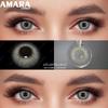 AMARA Blue Colored Contact Lenses for Big Eyes Fashion Lenses Cosmetic Soft Eye Beauty Pupils with Lens Case Exclusive Styles