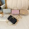 2025 New Casual Fashion Trend Simple Chain Fashion Metal Portable Shoulder Crossbody Small Square Bag