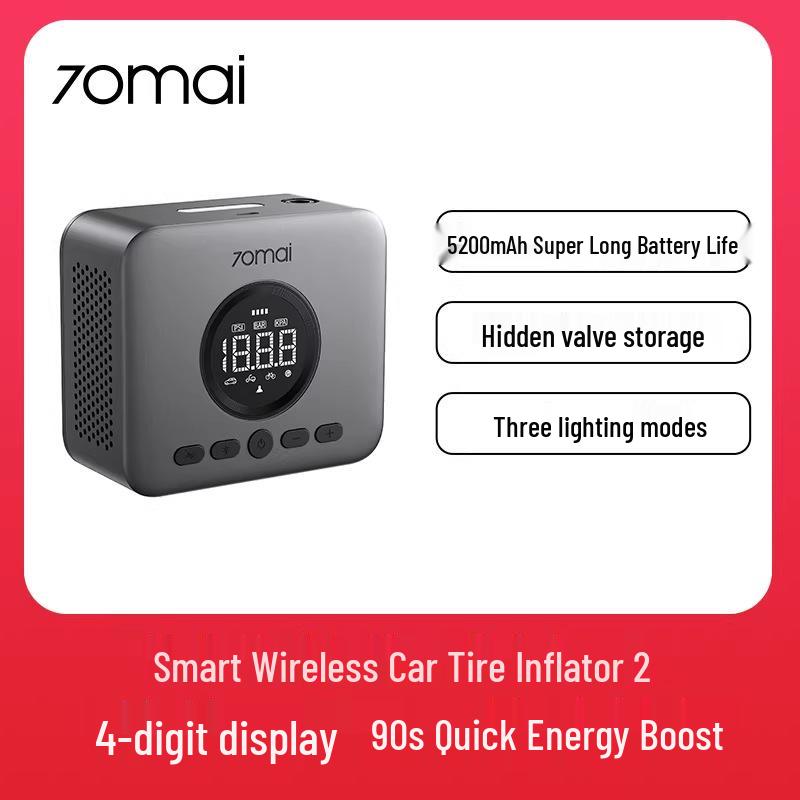 70mai TP07 High-Speed Wireless Tire Inflator & Pressure Gauge for Electric Vehicles 70mai Wireless Inflator 2 - TP07