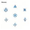 7 Pcs White Blue Tree Vine Metal Dice Solid Metal Polyhedral Dice Set Suitable for Role-Playing RPG Board Game Dice RPG