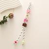 Colorful Acrylic Beads Keychain Lucky Letter Car Keyring Creative Mobile Phone Lanyard  Friend Gift