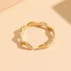 New Fashion Stainless Steel Wave Open Rings for Women Female Adjustable Geometric Möbius Rings Non-fading Jewelry Gift