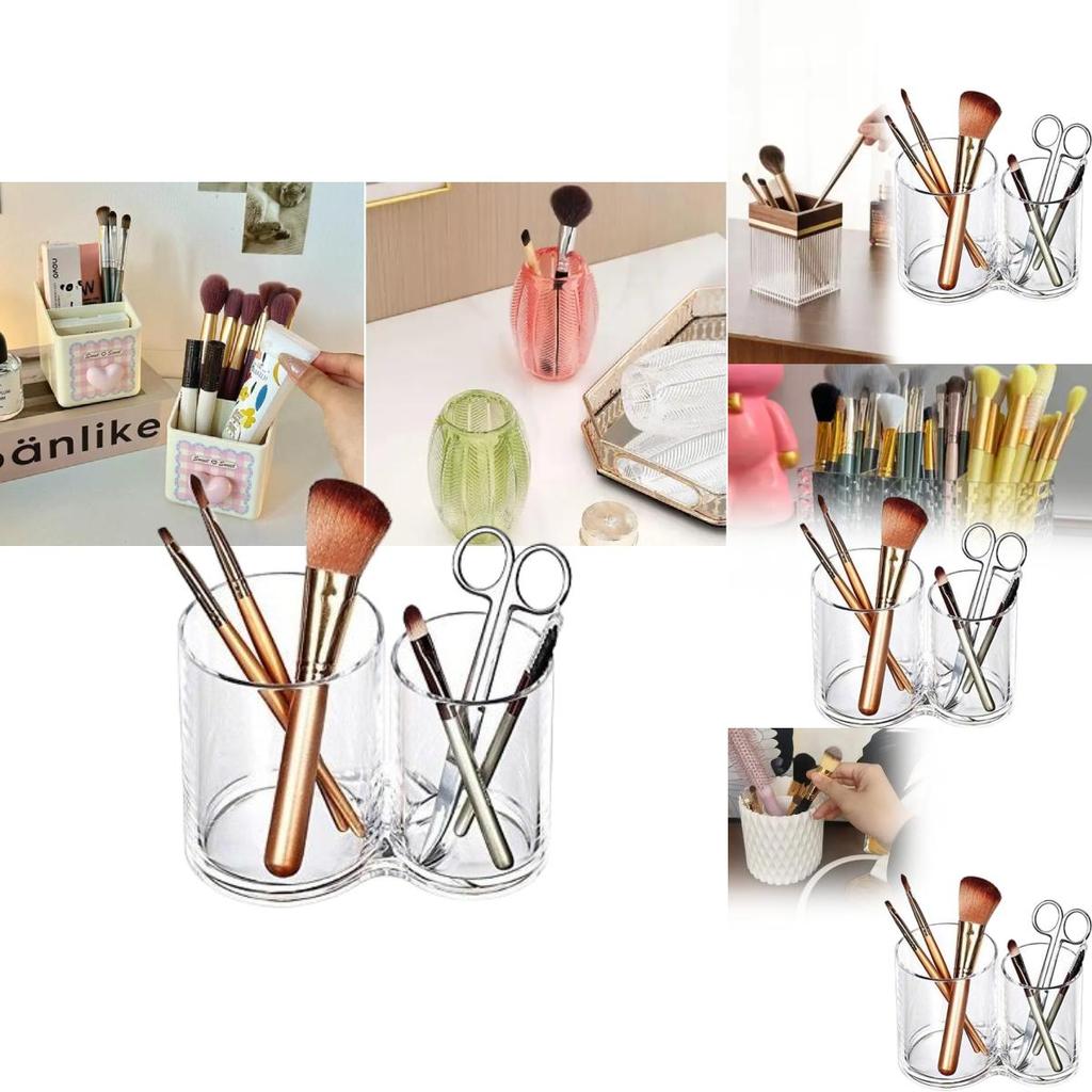 Acrylic Desk Organizer With Cover For Office Supplies And Makeup In Modern Style