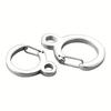 Stainless Steel Key Ring | Spring Hanging Buckle, Outdoor Hook, Backpack and Waist Buckle, Silvery Color