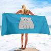 Cute Cat Beach Towel Absorbent Oversized Quick Dry Sand Free Lightweight Bath Towel Microfiber Summer Pool Towel for Kids Adults