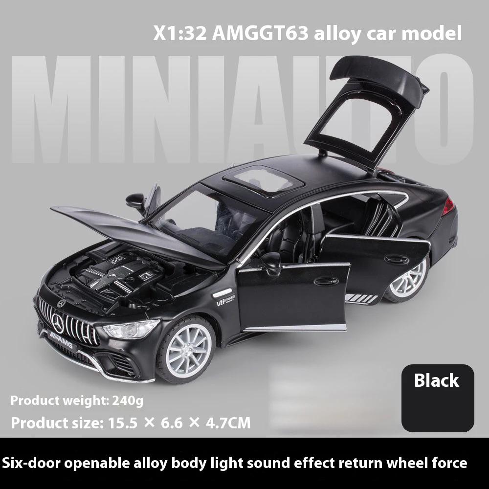 1/32 Mercedes Benz AMG GT63 Sportwagen Legierung Diecast Automodell Sound Licht Rückzug Spielzeug Ornamente Geschenk für Kinder Sammeln