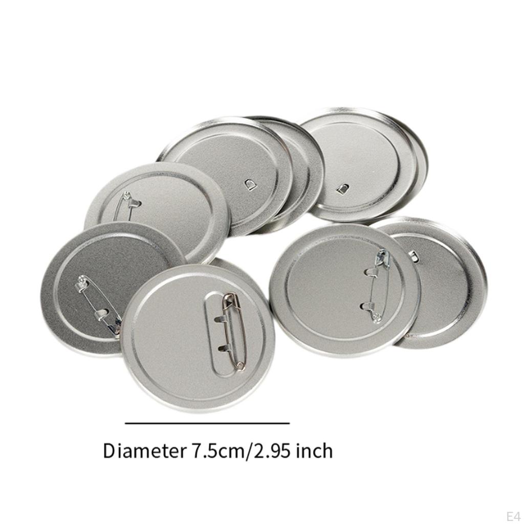 100 Pieces Blank Badge Button Parts Making Tinplate Pin for DIY
