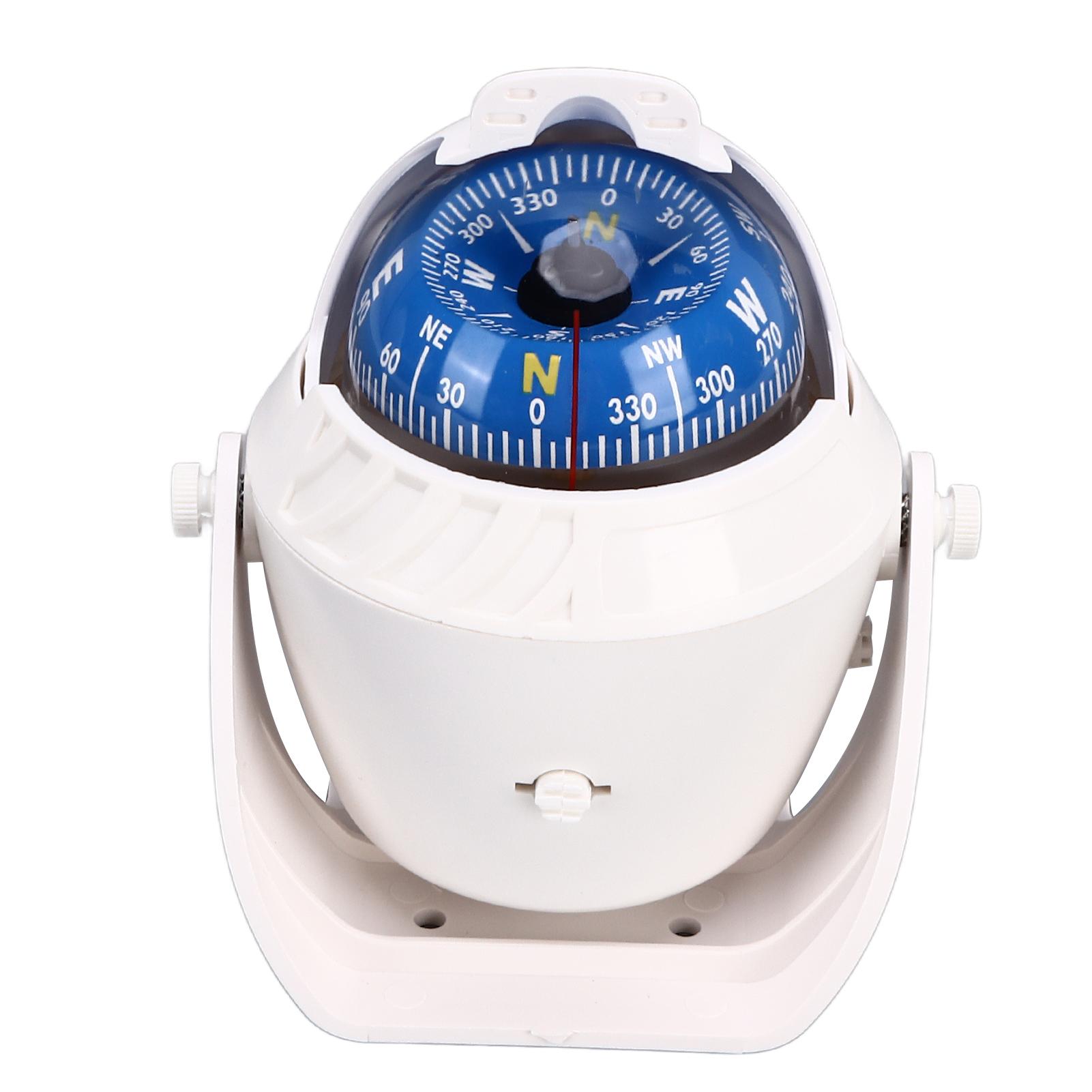 

Marine Boat Navigation Compass Magnetic Declination Adjustment Night Lighting Dash Mount for Cars Ships Caravans
