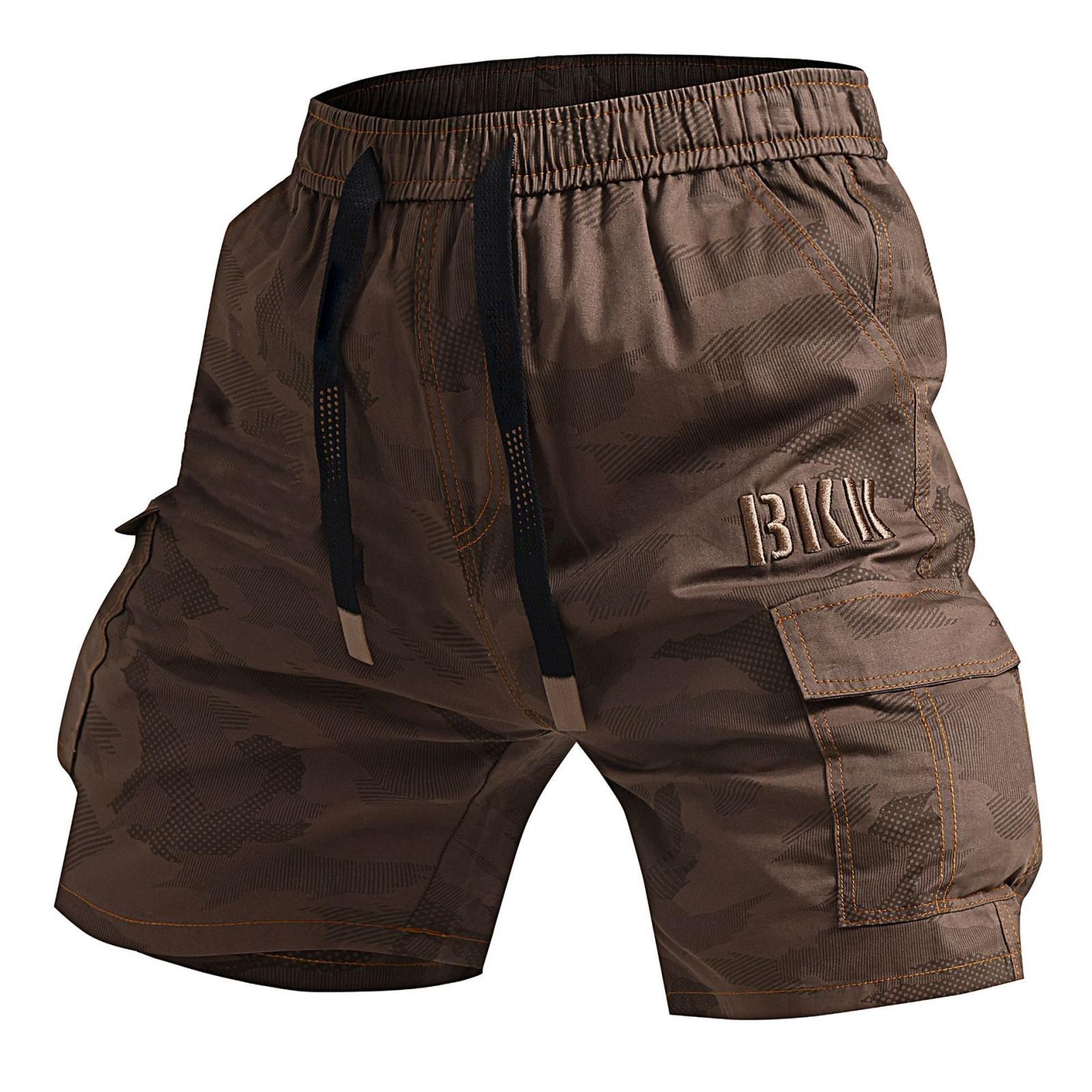 

Men s Golf Oversized Short Casual Cotton Work Pants With Five Pockets L коричневий
