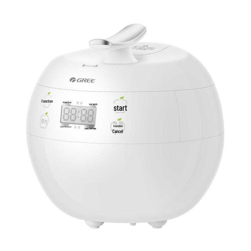 GREE 2L Mini Smart Rice Cooker with 316L Stainless Steel Liner CN plug (adapter included)