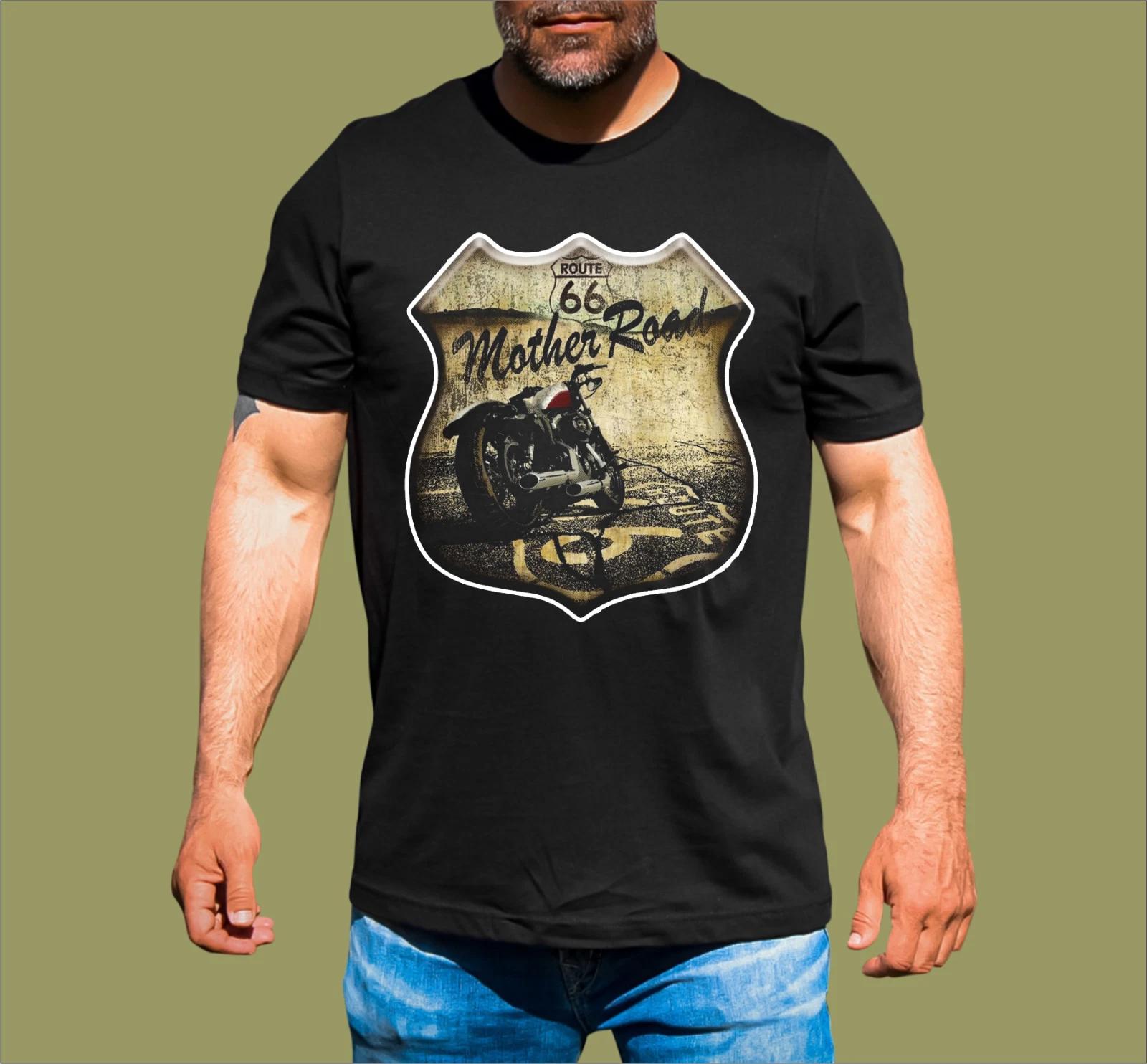 MOTORBIKE ROUTE 66 THE MOTHER ROAD T-SHIRT L