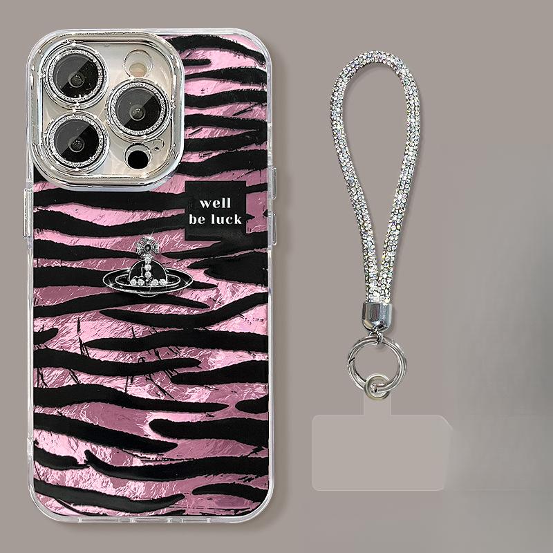 Leopardenmuster Planeten-Halter Armband Geeignet für Apple 16 Zinnfolienmuster Handyhülle 15PRO High-End 14/13 Objektivfolie