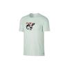 Nike T-Shirts Herren Grün Rundhalsausschnitt Moderate Gerade Passform 912185-006