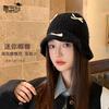 Knitted wool hat children autumn and winter windproof and warm bucket hat showing small face versatile ear protector basin hat