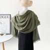 180 * 90 Cotton And Linen Scarf Sunscreen Folds Solid Color Human Cotton Silk Scarf Shawl Multi-Color Yarn Headscarf Women