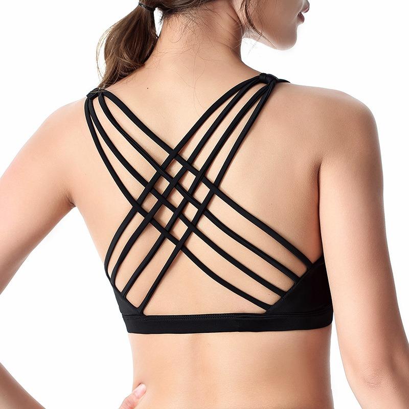 Womens Beauty Back Wireless Padded Gathering Sports Bra For Yoga Gym