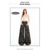 High street workwear wide-leg denim camouflage pants for women 026 new high-waisted slimming loose straight pants