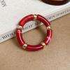 Acrylic Patchwork Beaded Retro Bracelet - Unique Square & Round Design