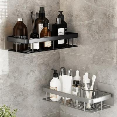 Bathroom Shelf Storage No Drill Wall Mounted Shampoo Bottle Shower Corner Rack Toilet Storage Rack Bathroom Kitchen Accessories