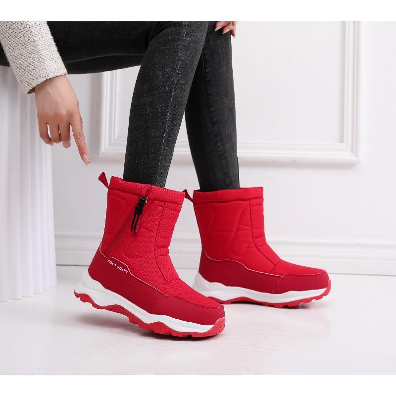 

Thickened warm snow boots men s and women s cotton shoes winter outdoor ski shoes fashion cotton shoes 41 червоний