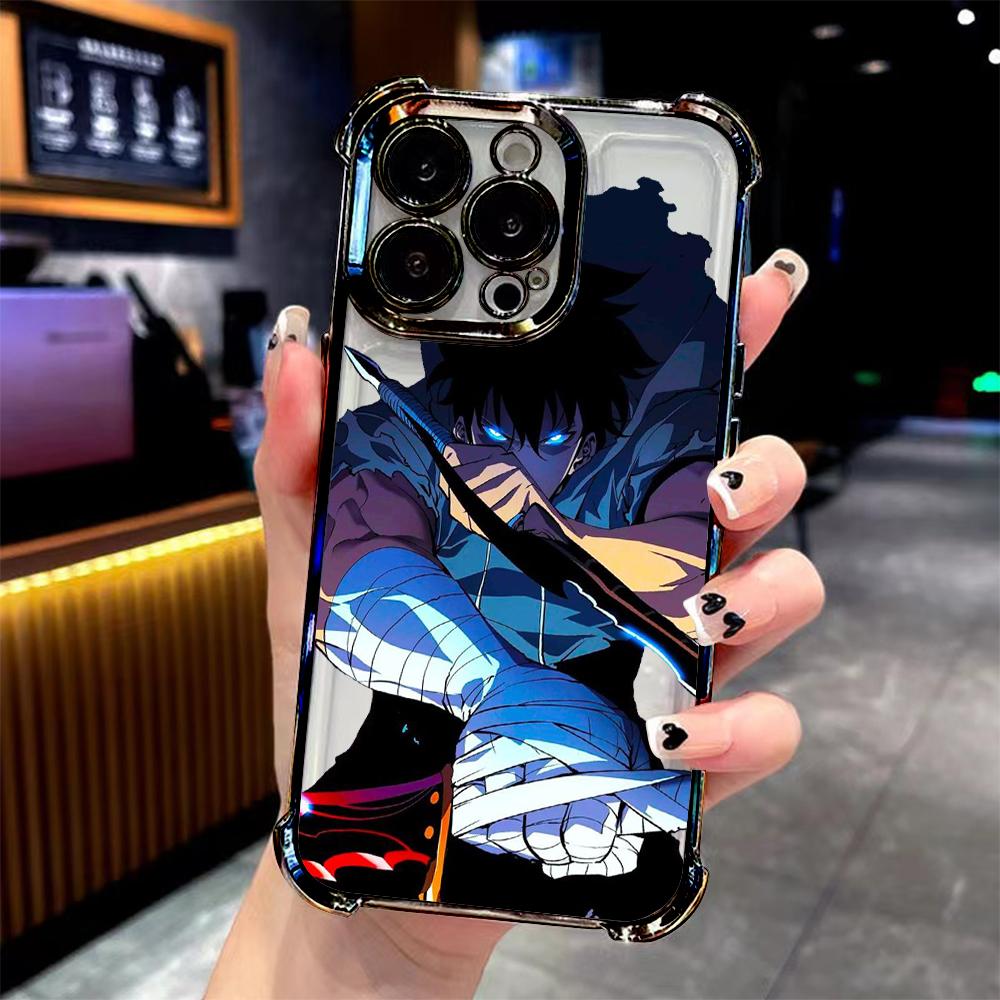 anime s-solo l-levelings Plating Phone Case For vivo Y400 V60 Y39 Y29 V40 Y38 Y200i Y28 Y03 Y200 V50 V29e 27 Y17s Lite Pro 4G 5G