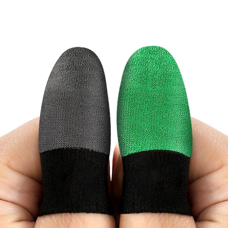 1 Pair Luminous Finger Cover Finger Sleeves Anti Slip Finger Gloves for Mobile Games Thumb Fingertip Covers