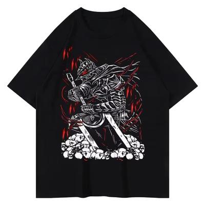 Ropa de Verano para Hombre Camisetas Gráficas con Estampado Anime Berserk Ropa Y2k Algodón Manga Corta para Mujer Camisetas Tops Harajuku