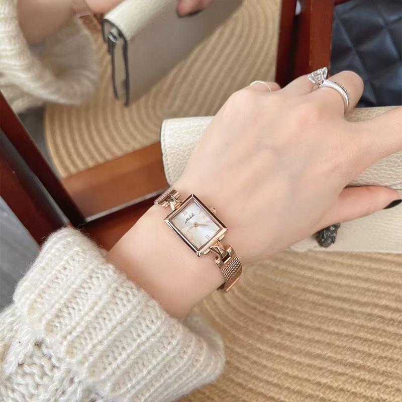 Cold Wind Metal Bracelet Watch Women'S Rectangular Student Watch Quartz Watch