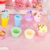 DIY Cake Model Simulation Cream Play House Toy Cartoon Ice Cream Dessert Making  Decoration