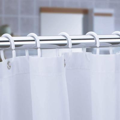 12Pcs Shower Curtain Hook Heavy Duty Universal Bathroom Shower Rod C-shaped Ring Hanger Holder Bathroom Curtain Accessories