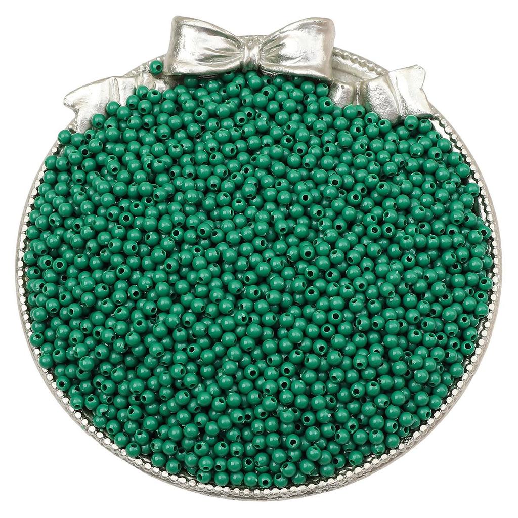 1800Pcs Acrylic Beads Solid Colored Round Loose Spacer Beads for Jewelry Making DIY Bracelets Necklace