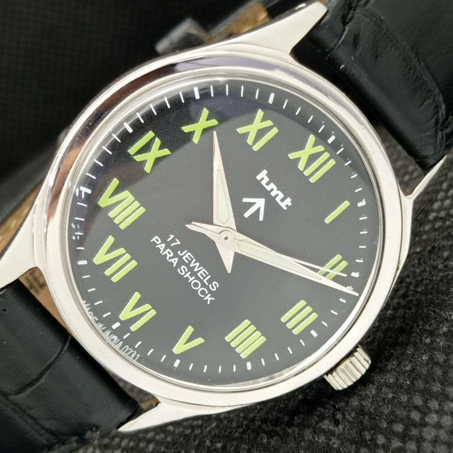 Мужские механические наручные часы HMT INDIAN с черным циферблатом a425325-2