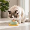 Antislip Voerbak voor Huisdieren bij Angst Langzame Likkom Interactieve Kom met Draaiende Bal Kat Natvoer Slip Hond Orbitaal Ontwerp Yoghurt Bottenbouillon