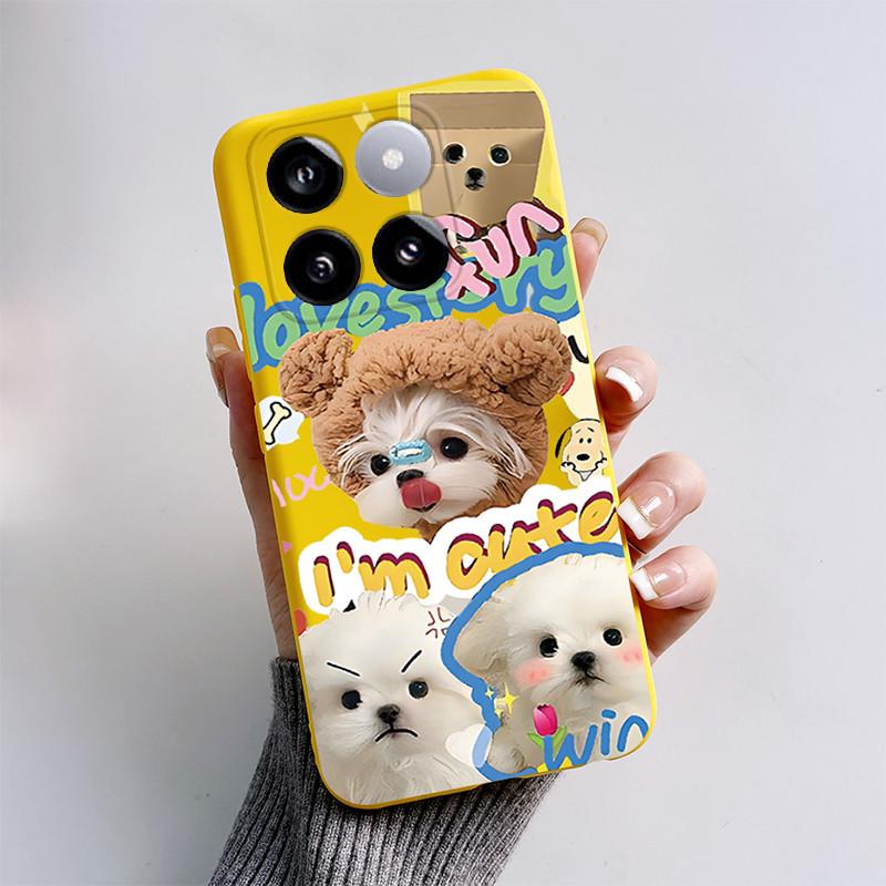 For Xiaomi Mi 14T Pro Case Cute Cartoon Cat Dog Fox Painted Cover Silicone Phone Case For Xiaomi 14T Pro 14TPro Mi14T Soft Funda