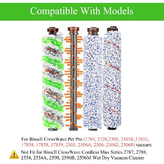 Replacement Parts for Bissell CrossWave 1785 2306 2551 Series Wet Dry Vacuum Cleaner, 1785A 2306A Replacements 1 Set Pet & Multi Surface & Wood Floor