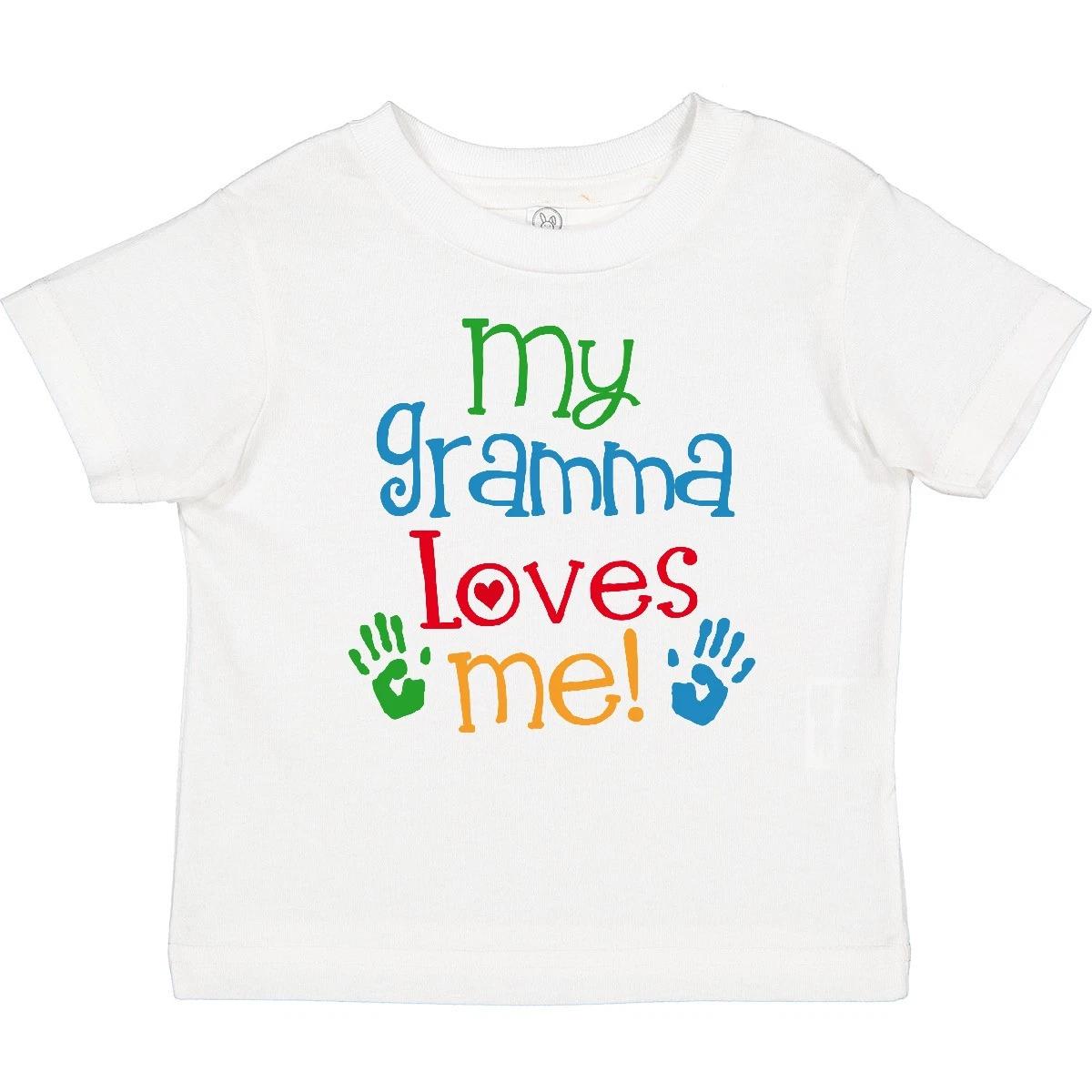 Inktastic My Gramma Loves Me Grandson Granddaughter Baby T-Shirt Grandchild Girl 100
