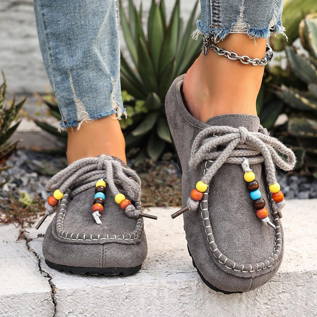 Mode 2025 Neue Damen Flache Lauf-Sneaker Runde Zehenpartie Schnürschuhe Retro Frühling Herbst Designer Pantoletten Schuhe Damen Zapatos De Mujer