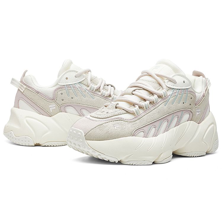 FILA ADE Fabric Comfortable Shock Absorbing Durable Low Top Running Shoes Women sneaker White Pink F12W041107FSV