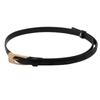 Slim Waist Belt Women Retro Versatile Casual Dress Skirt Simple Decoration Leather Strap Alloy Buckle Irregular Shape